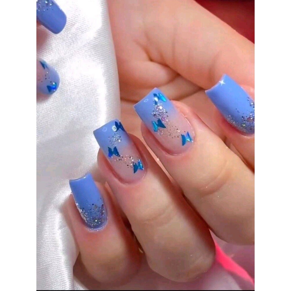 24-pcs. Medium Butterfly Press-On Nails